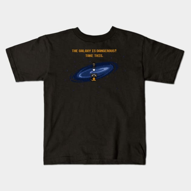 The Galaxy is Dangerous Kids T-Shirt by perdita00